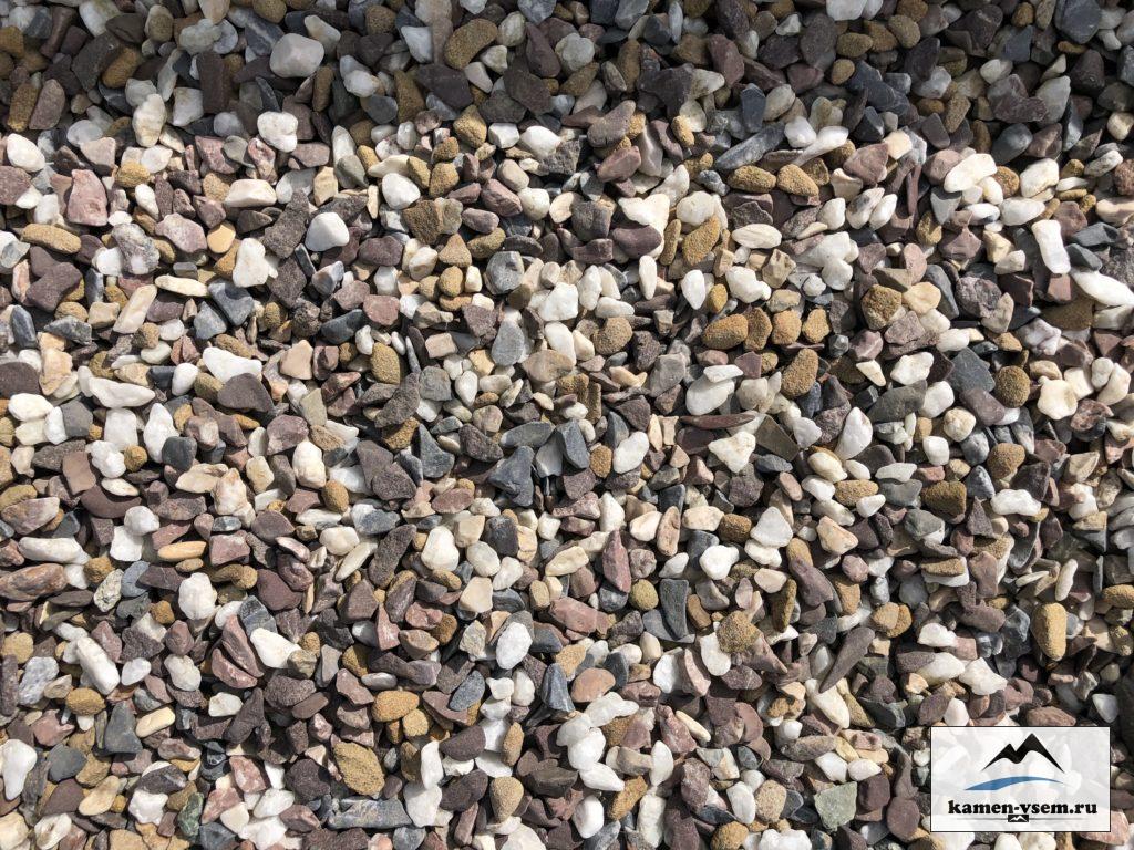 Смешанная галька "mix" 5-10мм